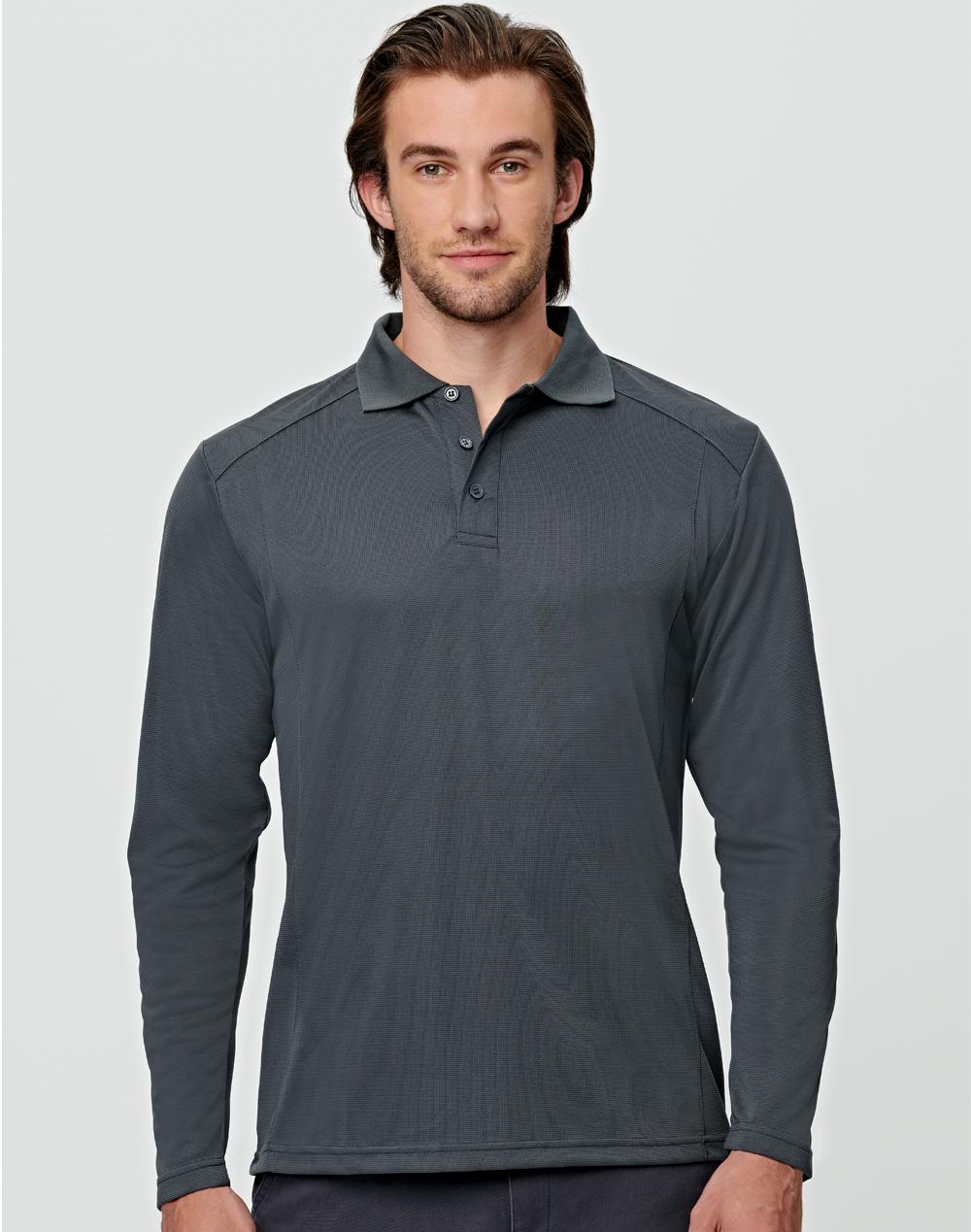 Men's Bamboo Charcoal L/S Polo | PS89