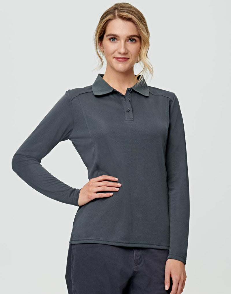 Ladies' Bamboo Charcoal L/S Polo | PS90