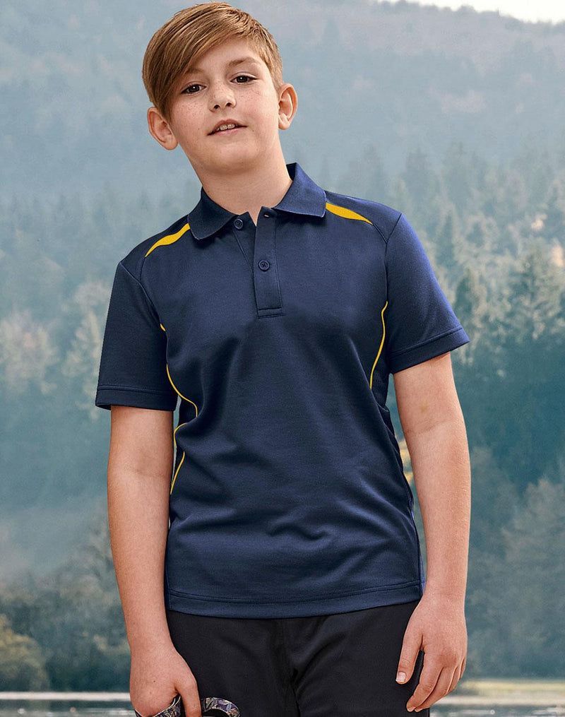 Kids' Sustainable Poly/Cotton Contrast S/S Polo | PS93K