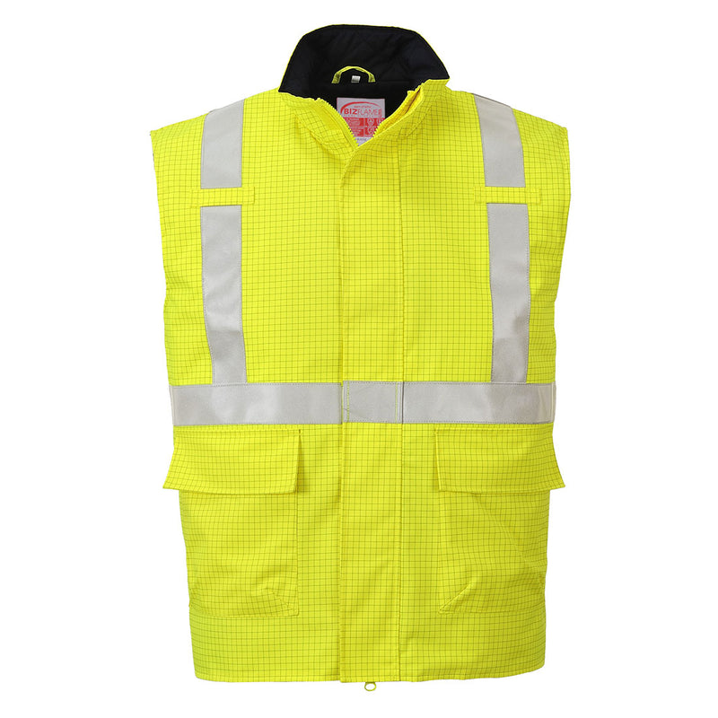 Bizflame Rain Hi-Vis Anti-Static FR Bodywarmer | S776