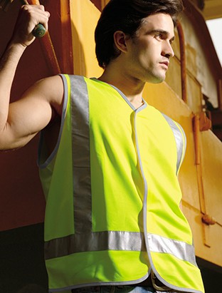 Unisex Adults Hi-Vis Vest With Reflective Tape
