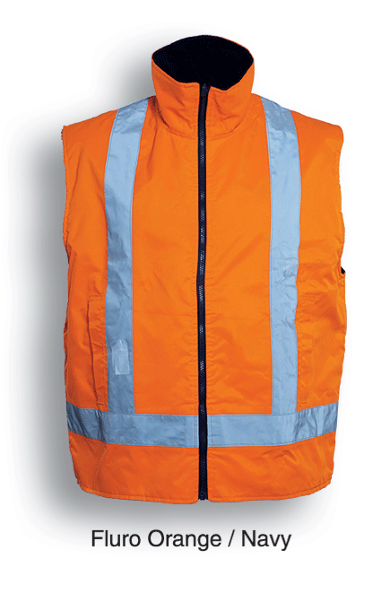 Hi-Vis Reversible Vest With Reflective Tape | SJ0428