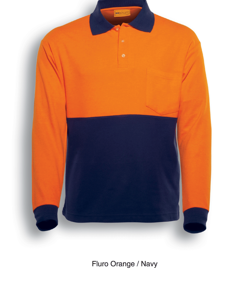 Hi-Vis Poly/Cotton Polo -Long Sleeve | SP0380