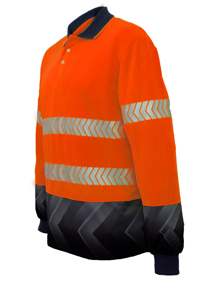 High-Vis L/S Sublimated Reflective Polo | SP0724