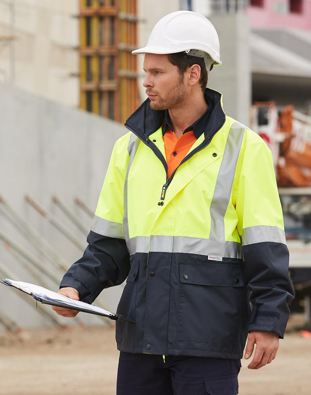 Hi-Vis Two Tone Rain Proof Safety Jacket With 3M Tapes | SW18A