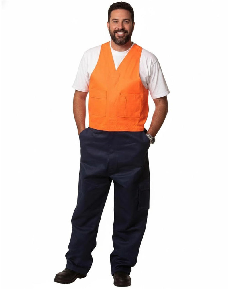 Hi-His Two Tone Men's Cotton Drill Action Back Overall-Regular | SW201
