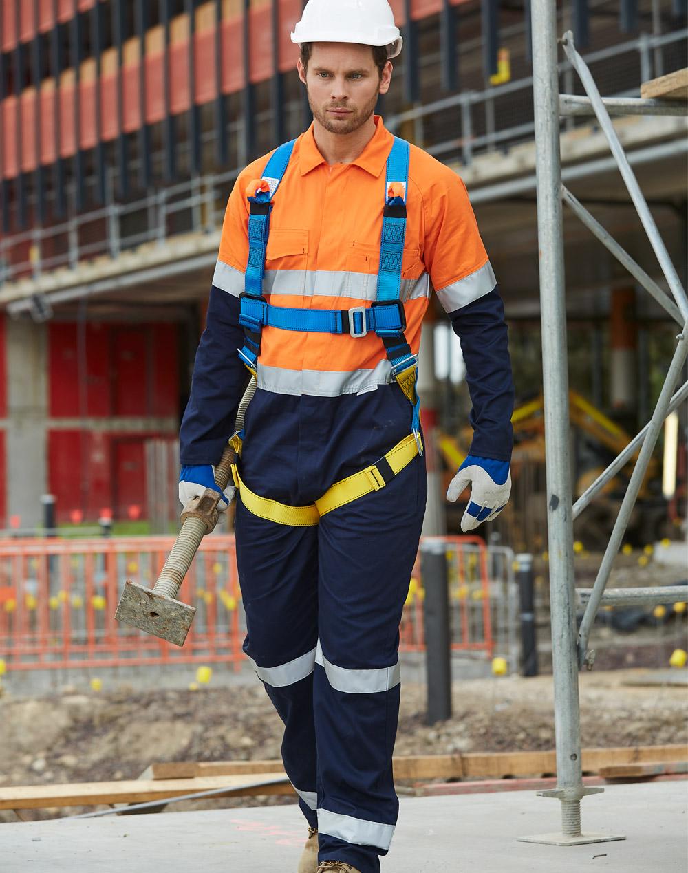Hi-Vis Men's Light Weight Cotton Coverall with 3M Tape-Regular | SW207