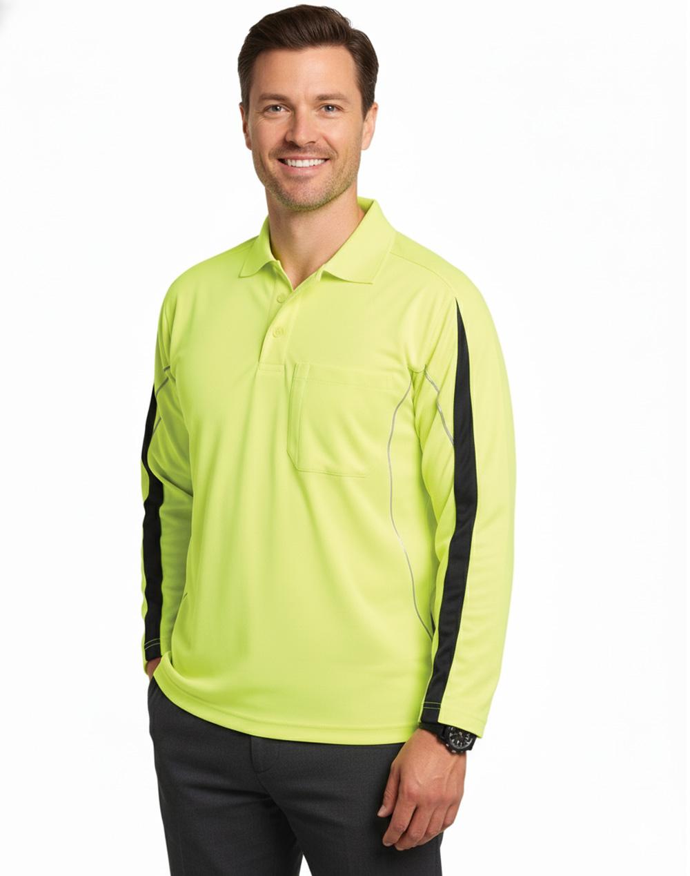 Men's Truedry L/S Hi-Vis Polo | SW33A