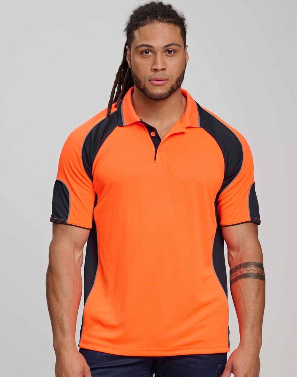 Men's Hi-Vis Cooldry Contrast Polo With Sleeve Panels | SW61