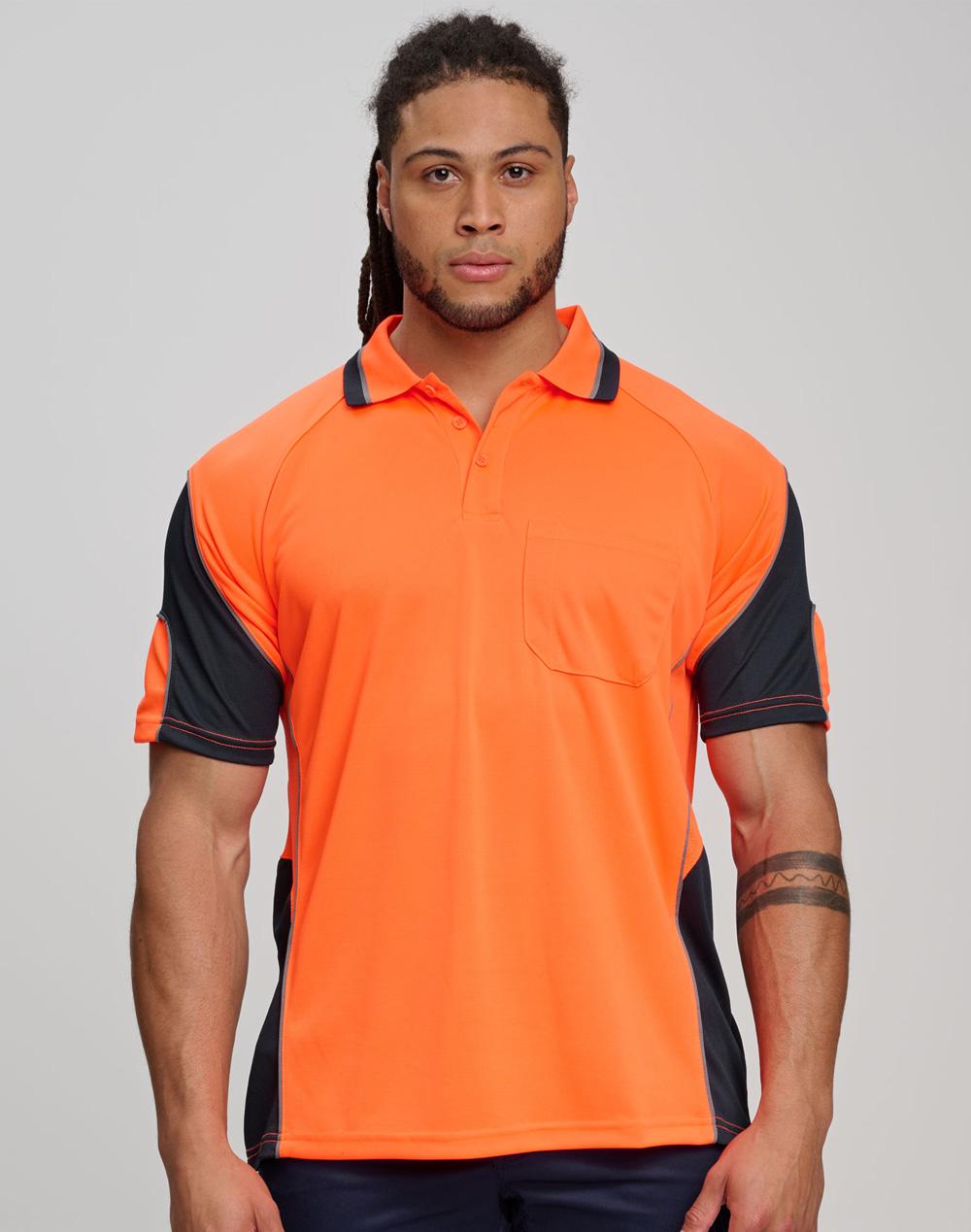 Cooldry Hi-Vis Mini Waffle Safety Polo | SW71