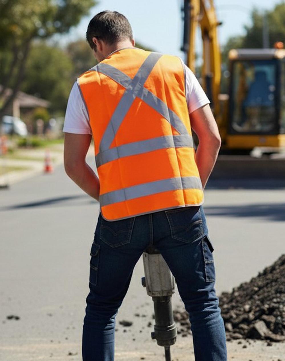 Hi-Vis X Back Safety Vest with Tail | SW72