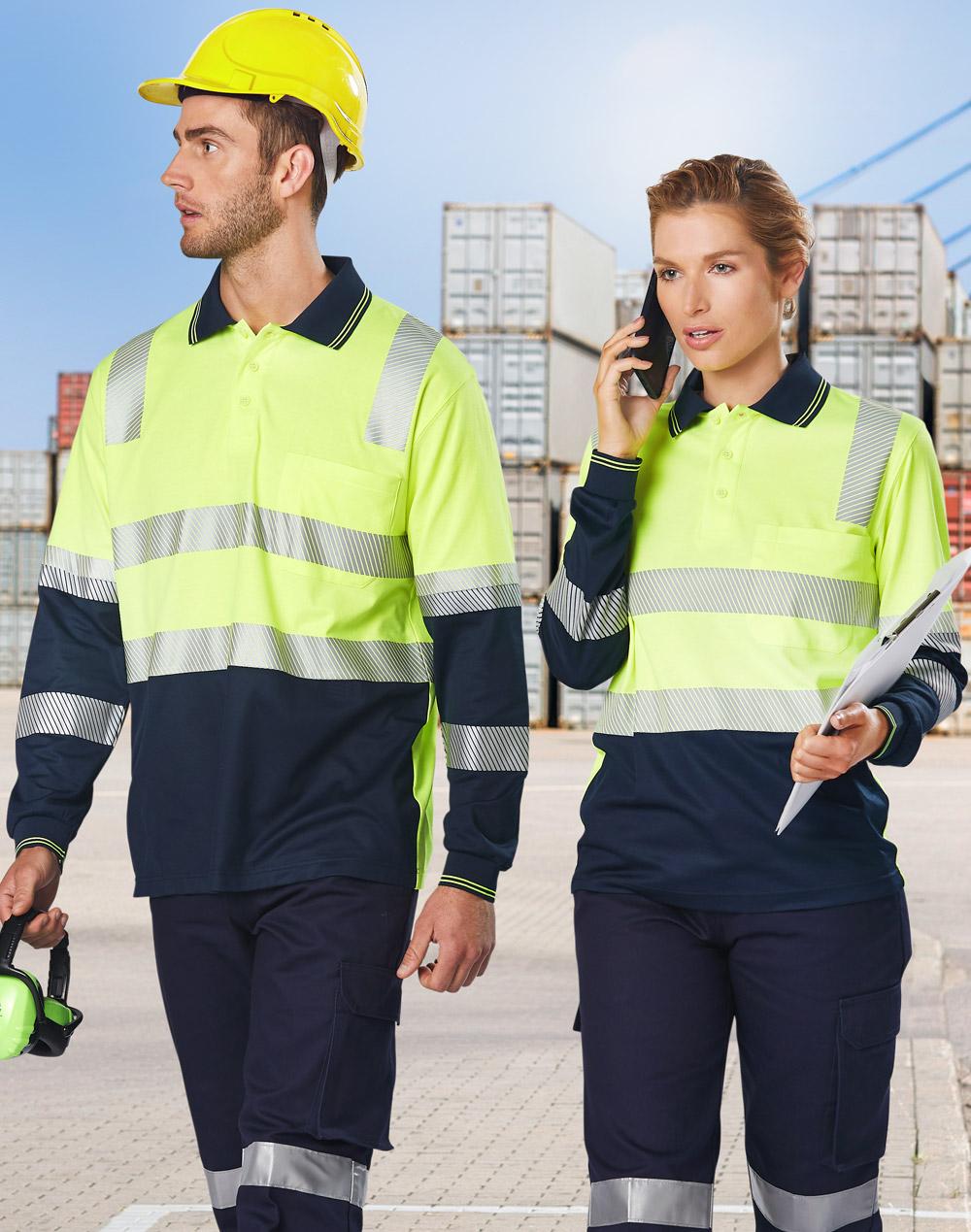Biomotion Segmented Truedry L/S Safety Polo | SW74