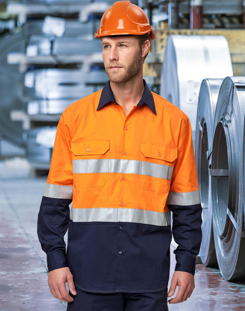 Hi-Vis Cool-Breeze Safety L/S Shirt (Generic Tape) | SW82