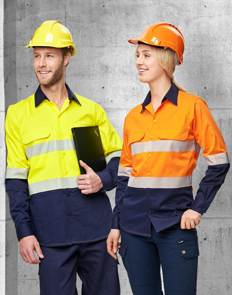 Hi-Vis Cool-Breeze Safety L/S Shirt (Segmented Tape) | SW83