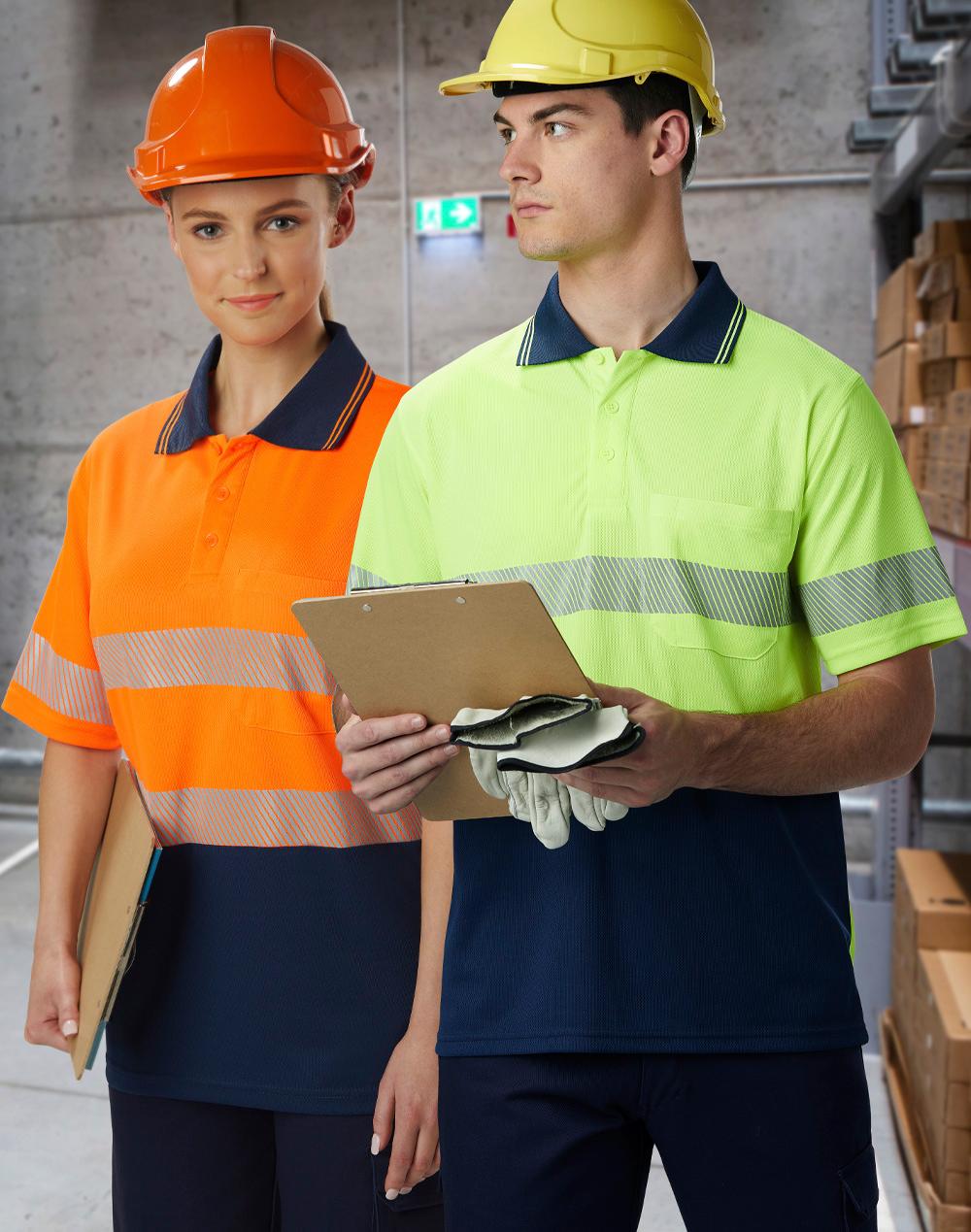 Unisex Cooldry Segmented Safety S/S Polo | SW85