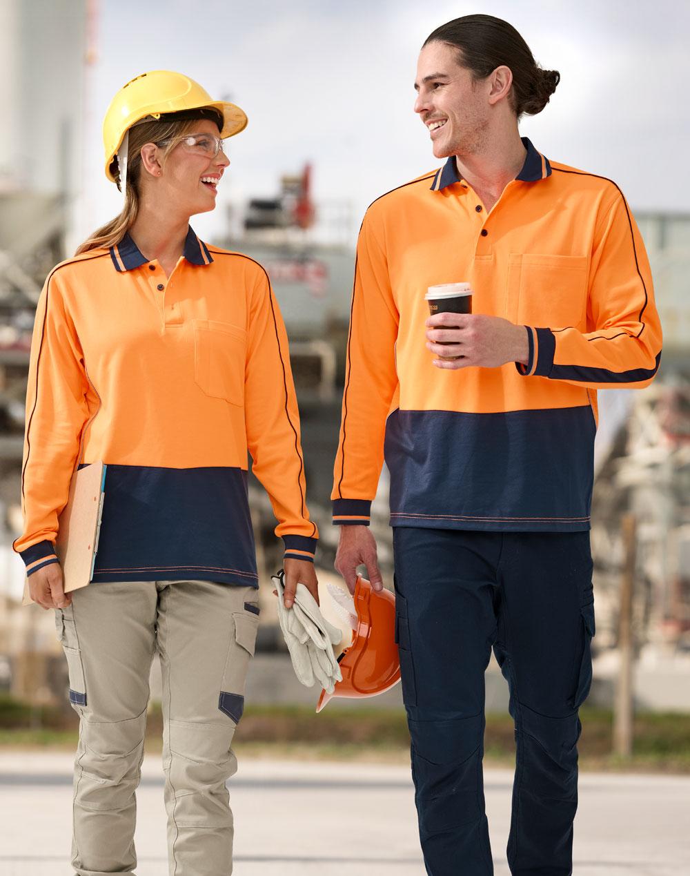 Hi-Vis Sustainable Cool-Breeze Truedry Safety L/S Polo | SW90