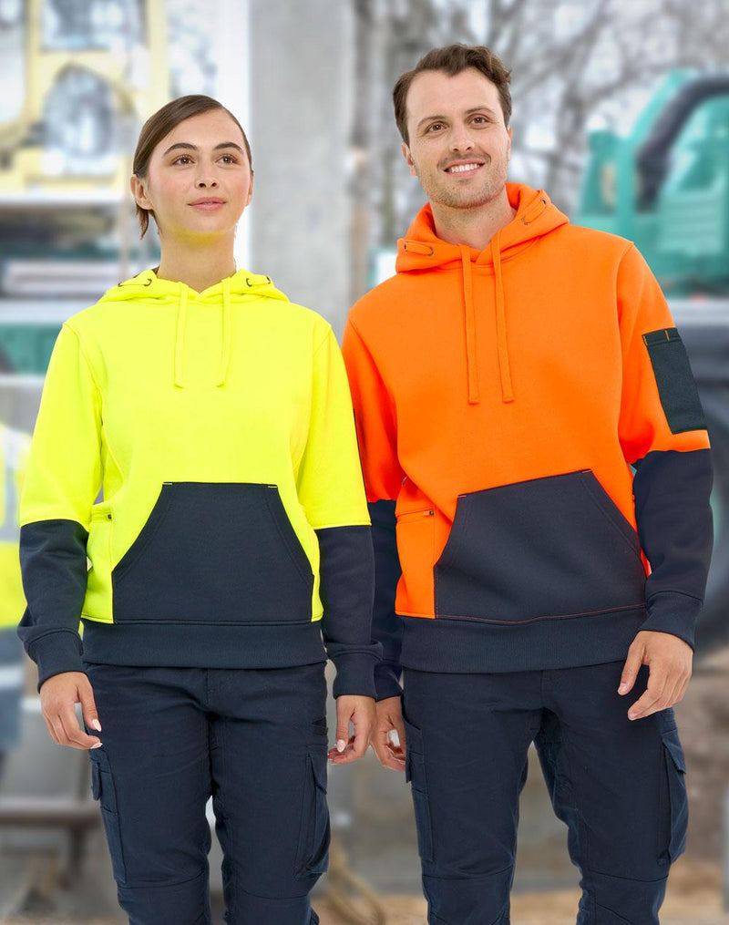 Hi-Vis Two Tone Water Resistant Fleece Hoodie | SW91