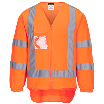 TTMC-W17 Hi-Vis X Back Zipped Vest L/S  | TM309