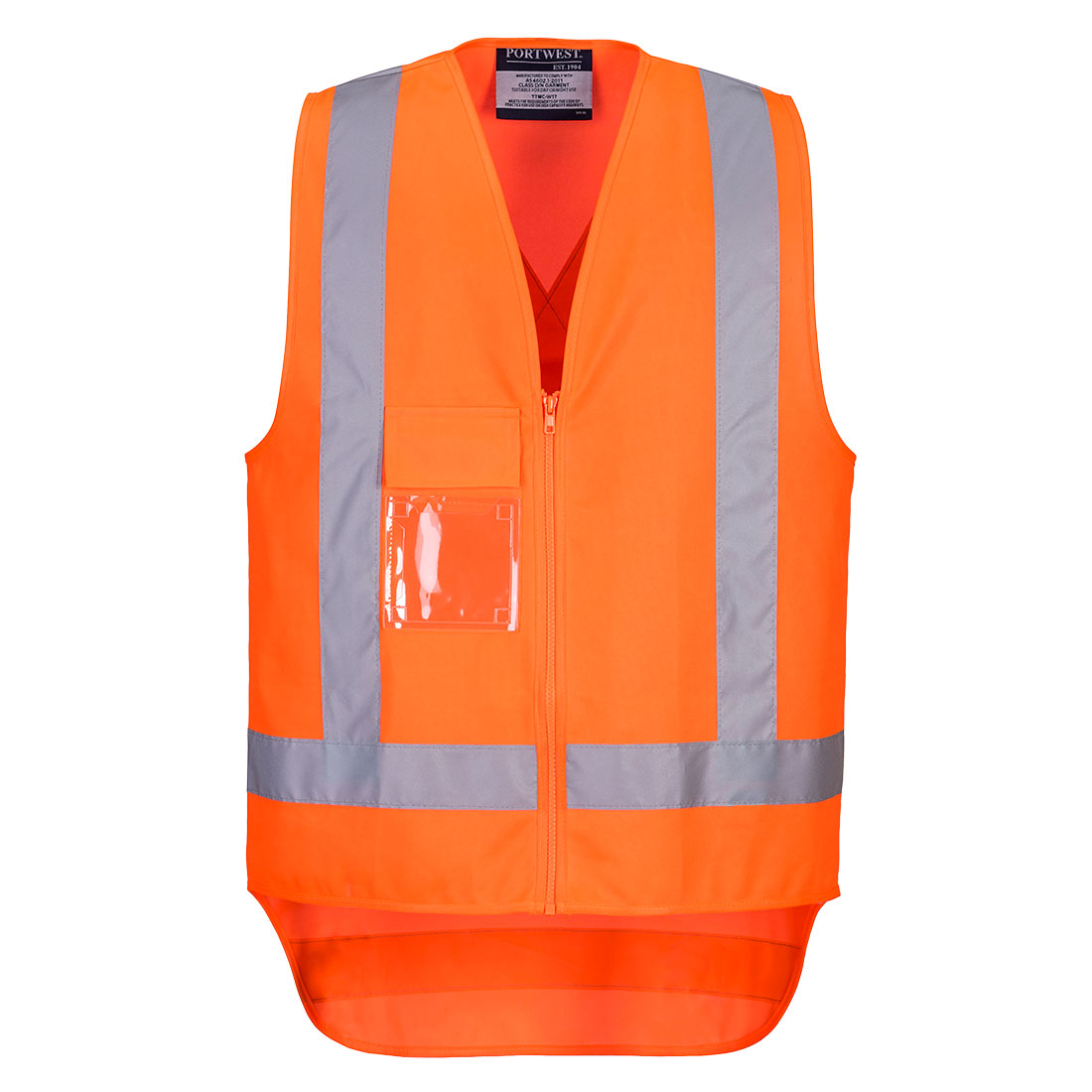 TTMC-W17 Hi-Vis X Back Zipped Vest  | TM310