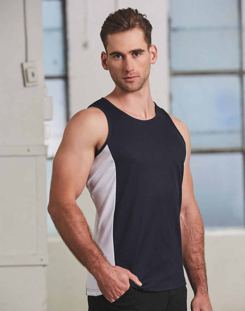 Men's Truedry Contrast Mesh Singlet | TS19A