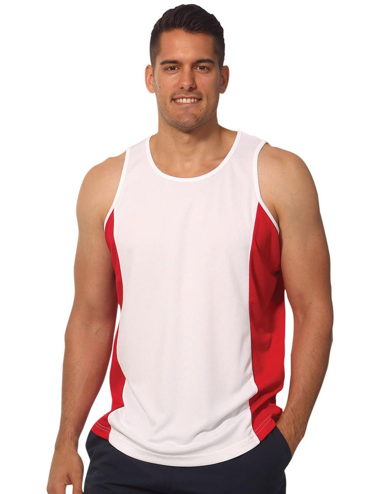 Men's cooldry contrast mesh singlet | TS19