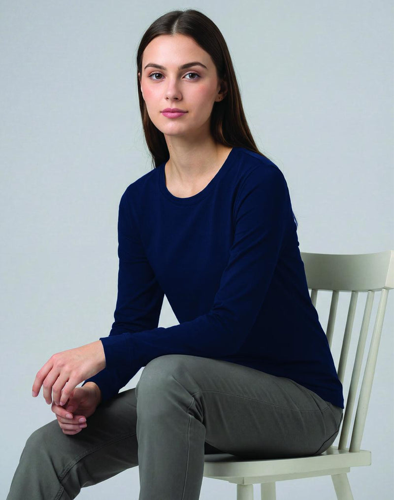 Ladies' Premium Cotton Face L/S Tee Shirt | TS48
