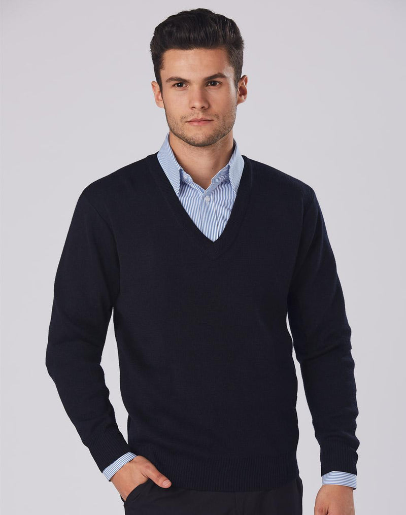 V Neck Wool / Acrylic Knit Jumper | WJ01