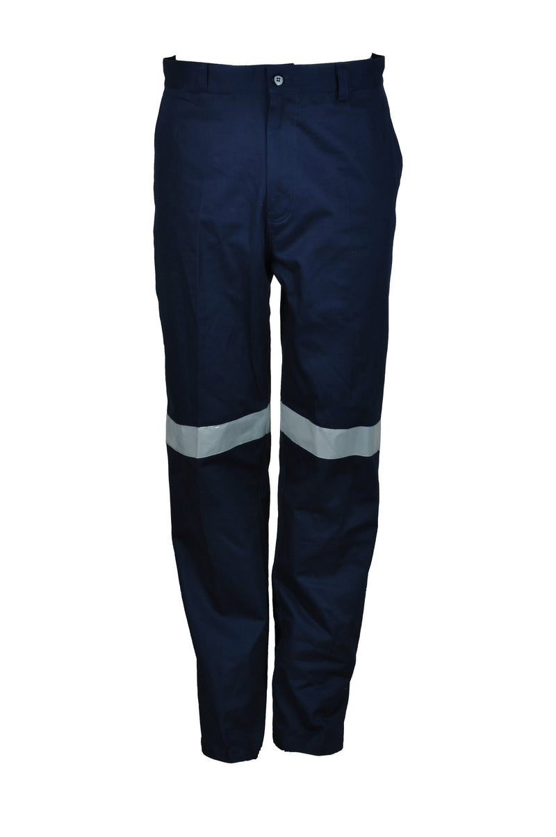 Cotton Drill Work Pants With Reflective Tape | WK1234