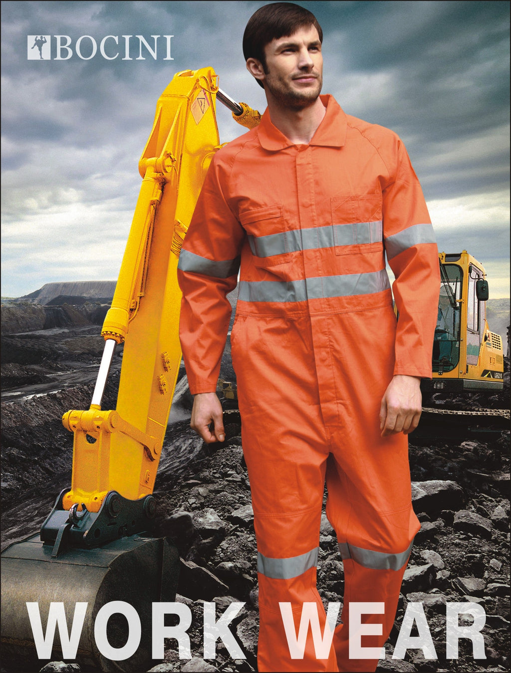 Hi-Vis Cotton Drill Overalls With X Pattern Reflective Tape | WO0683
