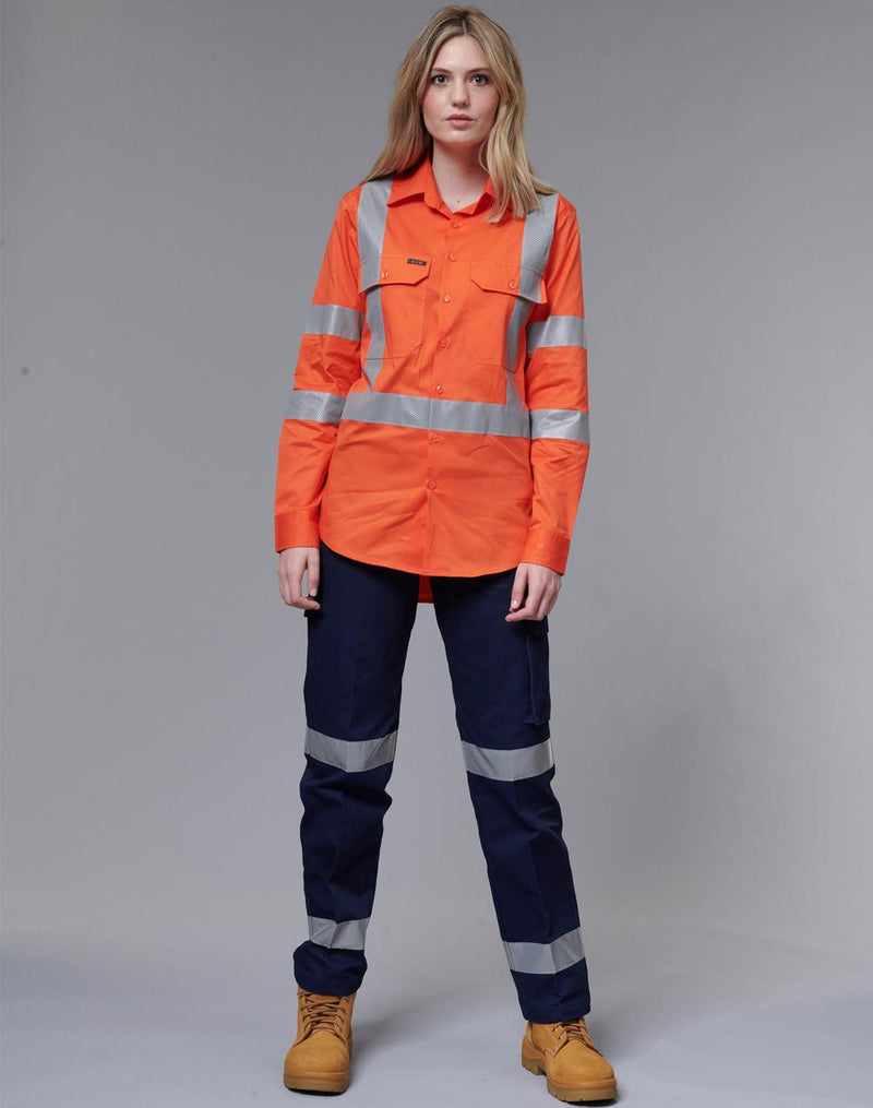 Ladies' Heavy Cotton Pre-Shrunk Drill Pant with 3M Tape | WP15HV
