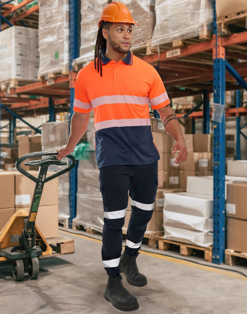 Cotton Stretch Drill Cuffed Work Pants With Tapes | WP28HV