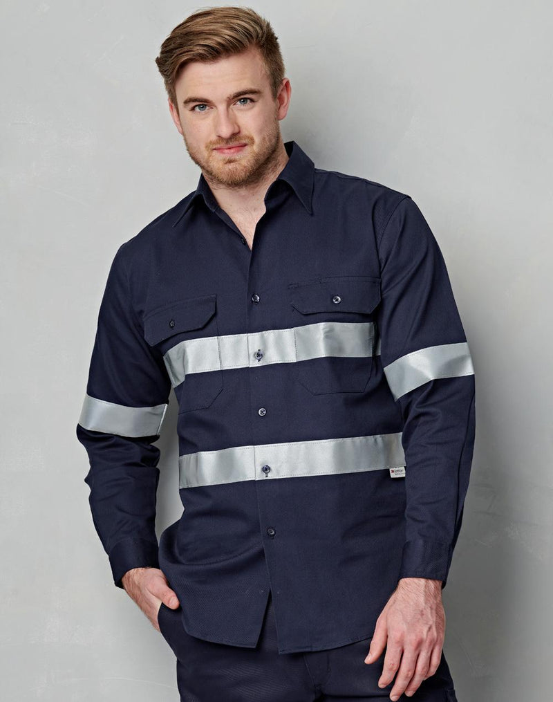Cotton Drill L/S Work Shirt 3M Tapes | WT04HV