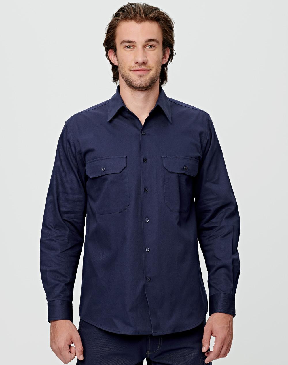 drill shirt pocket pen holder L/S | WT04(WDS/L)