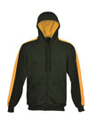Kids Contrast Fleece Zip Through Hoodie