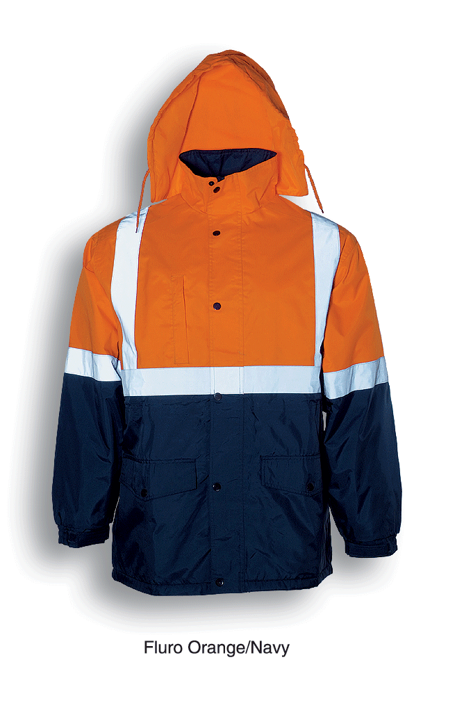 Unisex Adults Hi-Vis Polar Fleece Lined Jacket With Reflective Tape