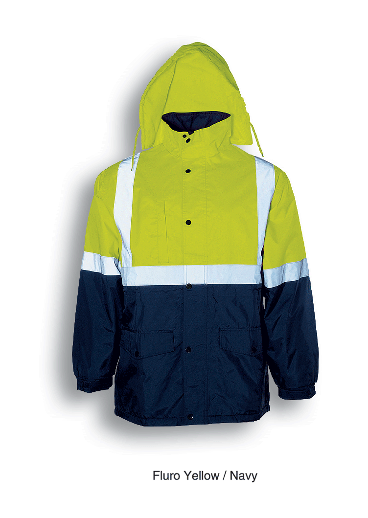 Unisex Adults Hi-Vis Mesh Lining Jacket With Reflective Tape
