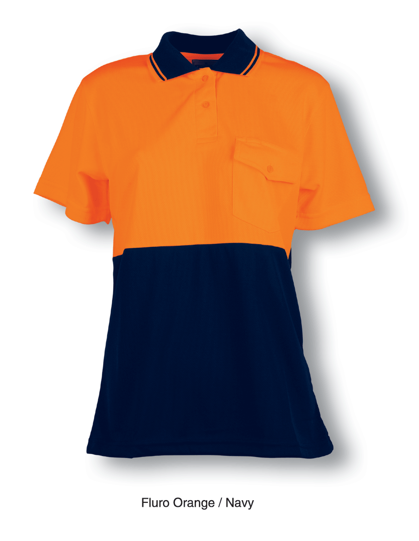 Ladies Hi-Vis S/S Safety Polo