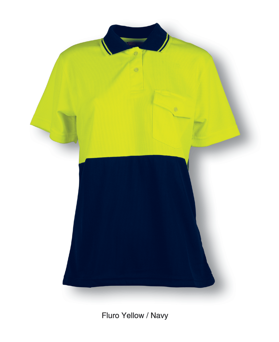 Ladies Hi-Vis S/S Safety Polo
